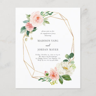Einladung zur Blush-Floral-Budget-Gruppe Flyer