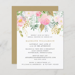 Einladung zur Blush Gold Blumendusche