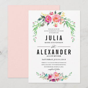 Einladung zur Bohemischen Blumenhochzeit