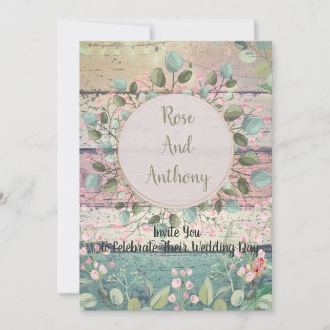 Einladung zur botanischen Hochzeit (Vorderseite)