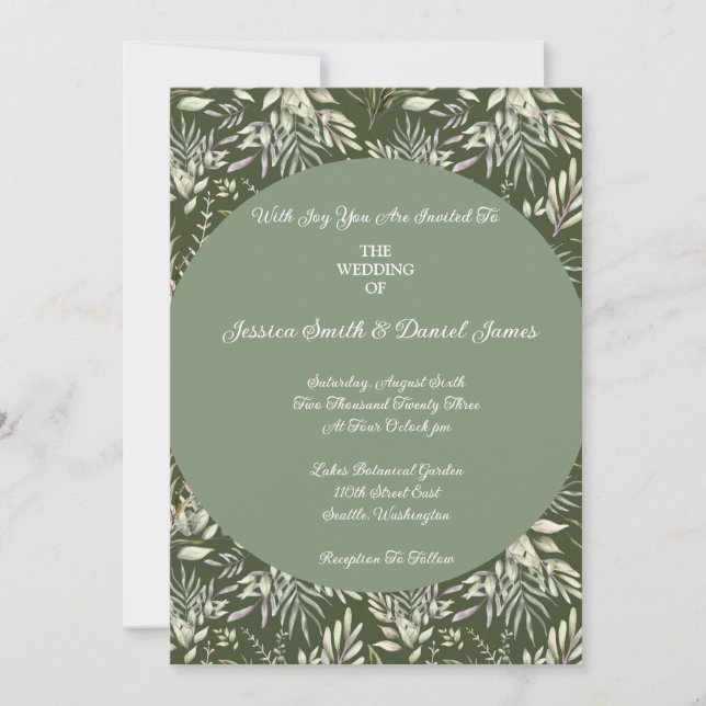 Einladung zur Botanischen Hochzeit (Vorderseite)