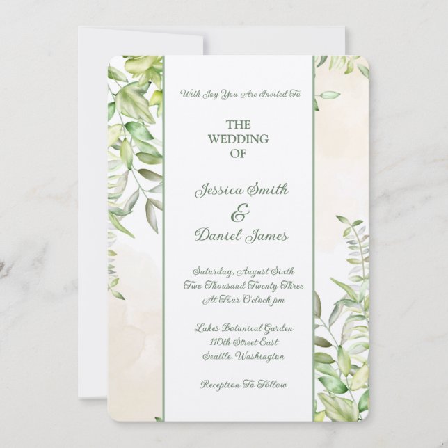Einladung zur botanischen Hochzeit (Vorderseite)