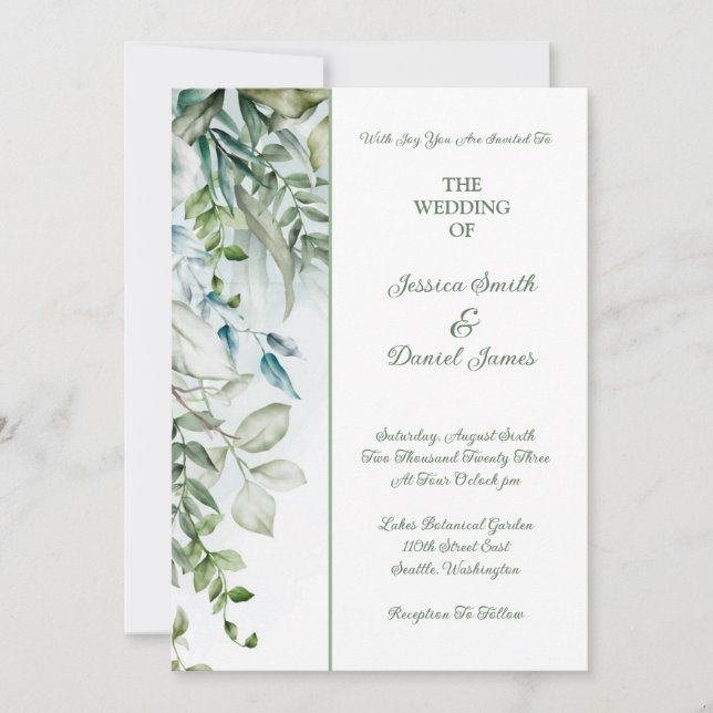Einladung zur botanischen Hochzeit (Vorderseite)