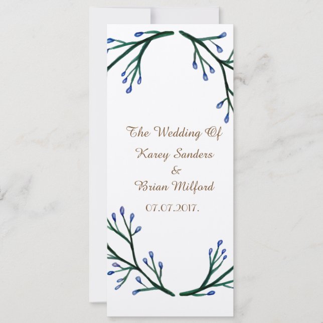 Einladung zur botanischen Hochzeit (Vorderseite)