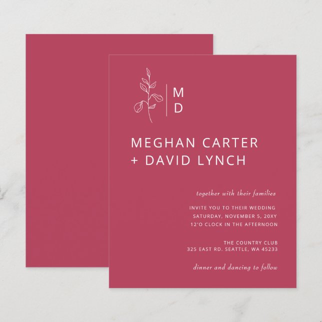 Einladung zur Botanischen Monographie (Vorne/Hinten)