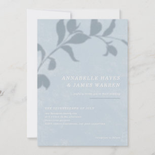 Einladung zur Botanischen Schattenhochzeit - Blau