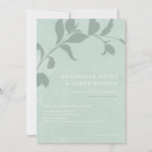 Einladung zur Botanischen Schattenhochzeit - Grün