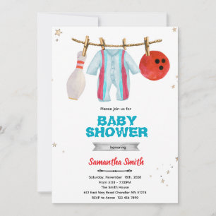 Einladung zur Bowling-Baby-Party