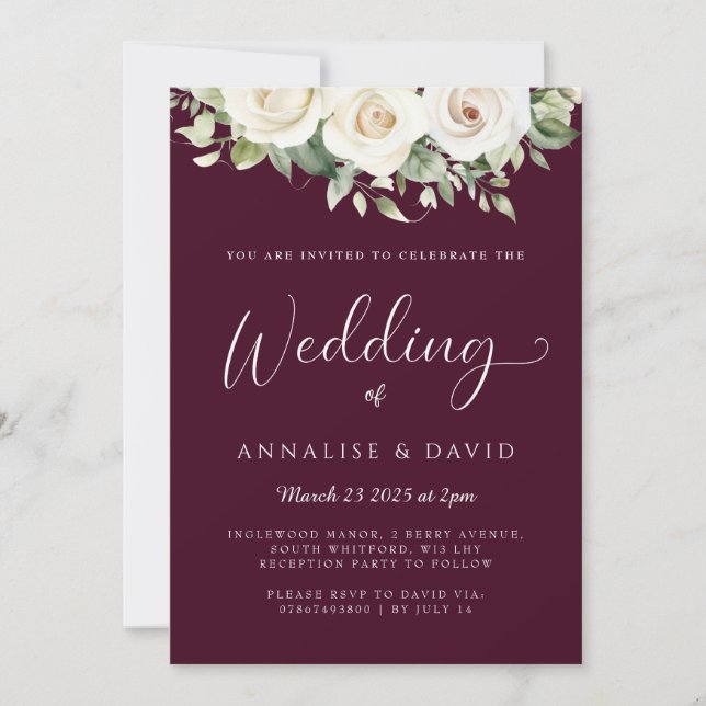 Einladung zur braunen Hochzeit (Vorderseite)