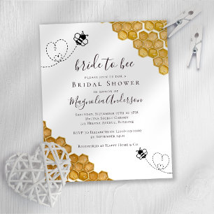 Einladung zur Brautdusche "Budget Bridal to Bee Br