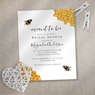 Einladung zur Brautdusche "Budget Bridal to Bee Br