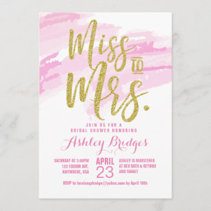 Einladung zur Bridal Shower von Miss zu Mrs