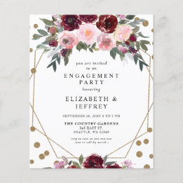 Einladung zur "Budget Burgundy Gold Engagement Par