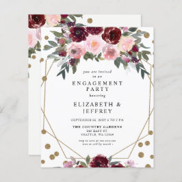 Einladung zur "Budget Burgundy Gold Engagement Par