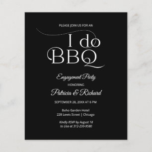 Einladung zur Budget I DO BBQ Engagement Party