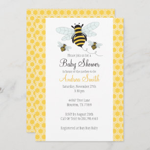 Einladung zur Bumble Bee Baby Shower-Birthday Part