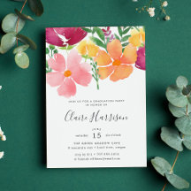 Einladung zur California Poppy Graduation Party