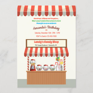 Einladung zur Candy Bar Birthday Party