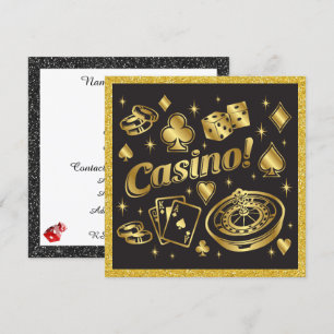 Einladung zur Casino Nacht Party