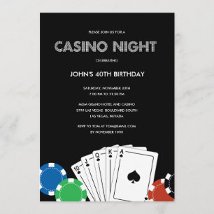 Einladung zur Casino Nacht Party