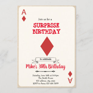 Einladung zur Casino-Spielkarte