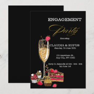 Einladung zur Champagner-Engagement-Partei