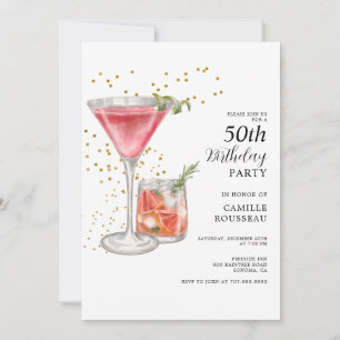 Einladung zur Cocktailparty zum 50. Geburtstag