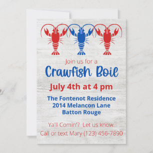 Einladung zur Crawfish-Boil-4.-Juli-Party