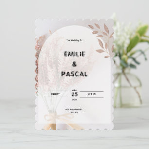 Einladung zur Cream Aesthetic Wedding
