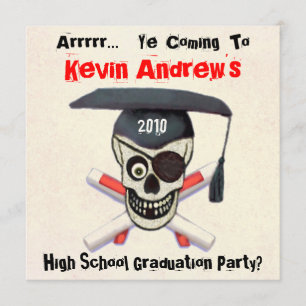 Einladung zur Custom Pirate Graduate Graduation Pa