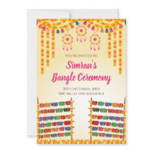 Einladung zur Digital Bangle Zeremonie & Choora Ei