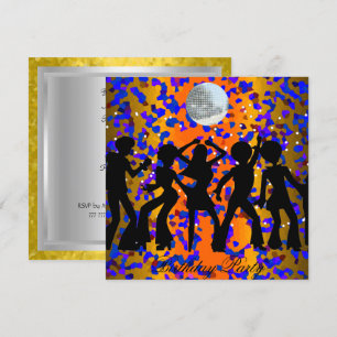 Einladung zur Disco-Tanz-Geburtstagsfeier