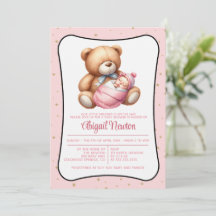 Einladung zur Dream Bear Baby Dusche