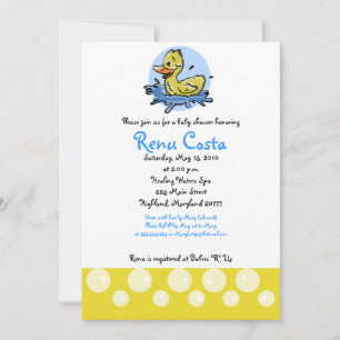 Einladung zur Ducky Yellow Duck 12x18 Baby Duwer