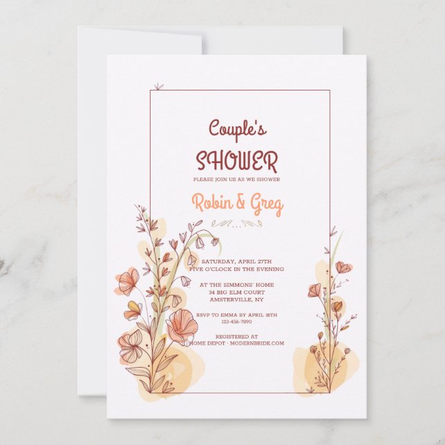 Einladung zur Dusche (Vorderseite)