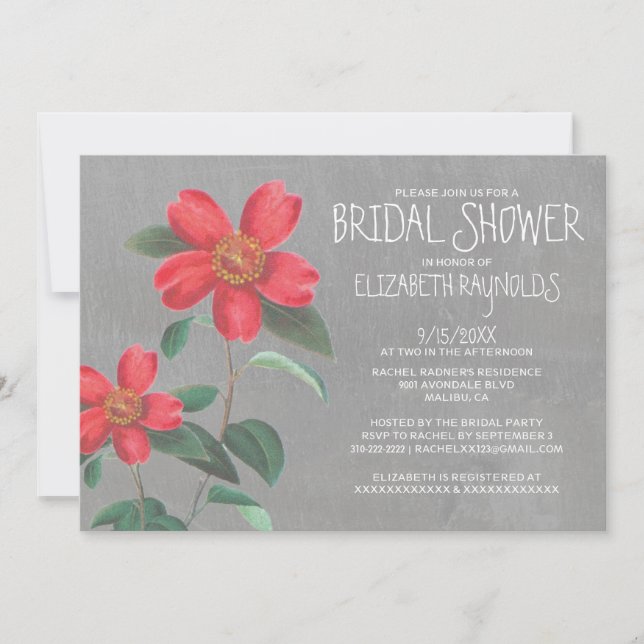 Einladung zur Dusche in Camellia (Vorderseite)