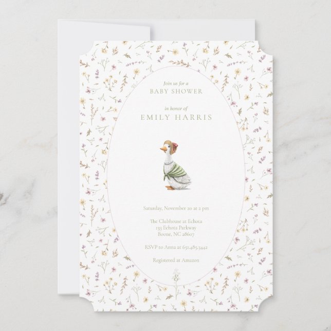 Einladung zur Dusche - Storybook rosa (Vorderseite)