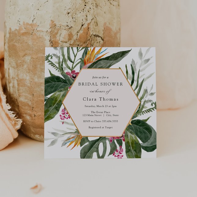 Einladung zur Dusche Tropical Floral Bridal (Von Creator hochgeladen)