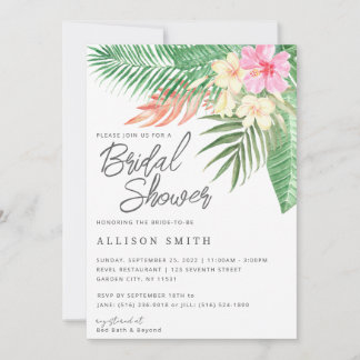 Einladung zur Dusche Tropical Hawaiian Luau Bridal