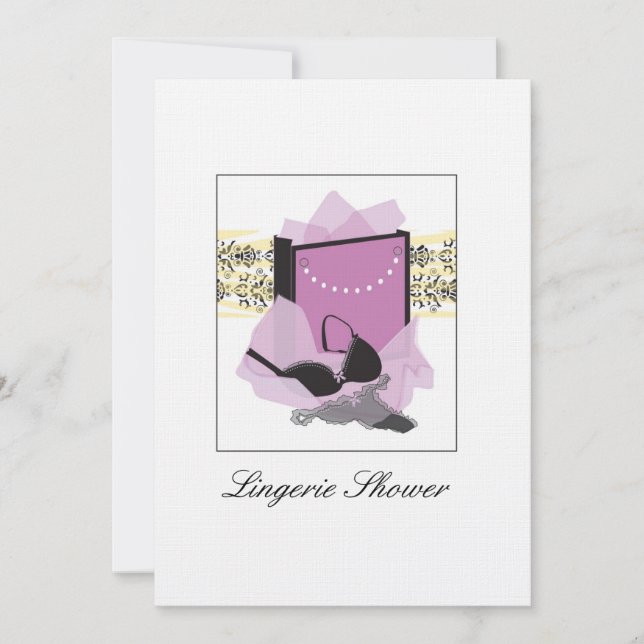 Einladung zur Dusche von Lingerie (Vorderseite)