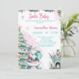 Einladung zur Dusche von Santa Baby