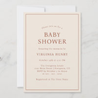 Einladung zur Earth Tone Baby Dusche