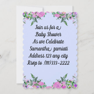 Einladung zur Editable Baby Dusche | Niedliche kun