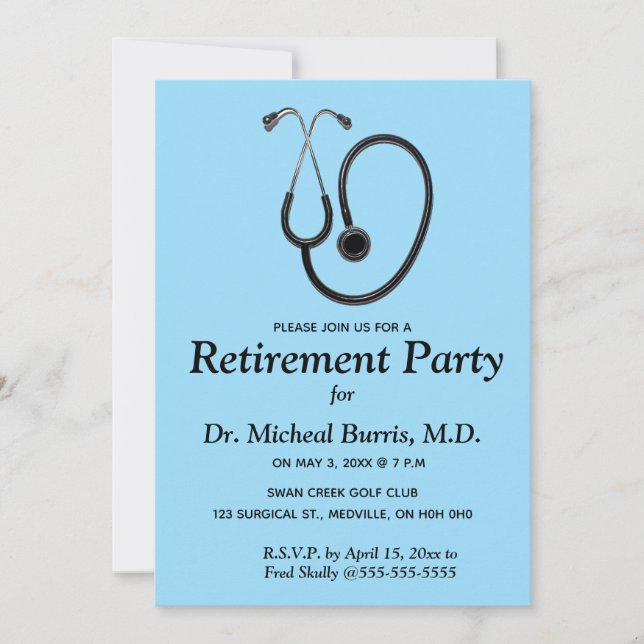 Einladung zur Editierbaren Ärztlichen Beruf (Vorderseite)