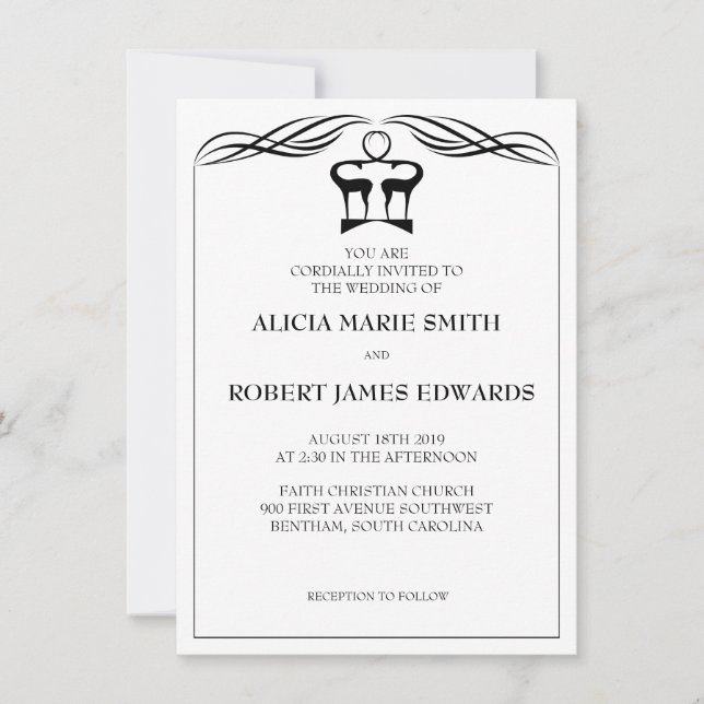 Einladung zur Ehe und Hochzeit (Vorderseite)