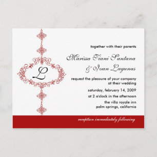 Einladung zur Einberufung von Mongram Hochzeit