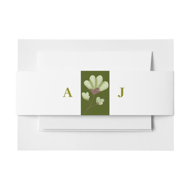 Einladung zur einfachen grünen Monografie Einladungsbanderole (Vorderseite Beispiel)