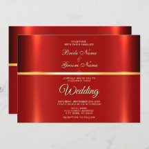 Einladung zur einfachen Roten Hochzeit