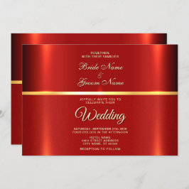 Einladung zur einfachen Roten Hochzeit