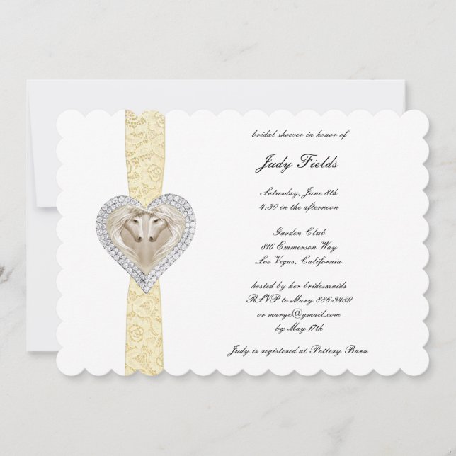 Einladung zur Einhornblende Brautdusche (Vorderseite)